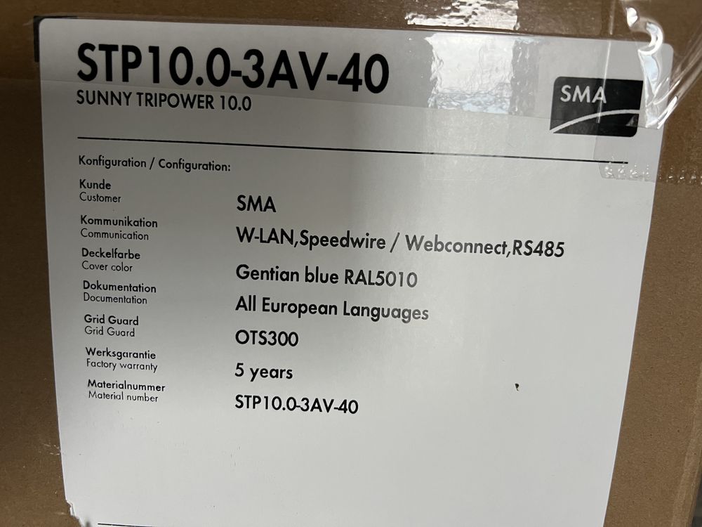 Falownik SMA STP 10.0-3AV-40 3 Fazowy