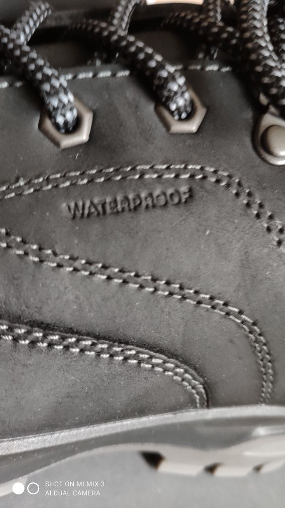 Ecco Rugged Truck wodoodporne czarne skórzane buty rozm 43