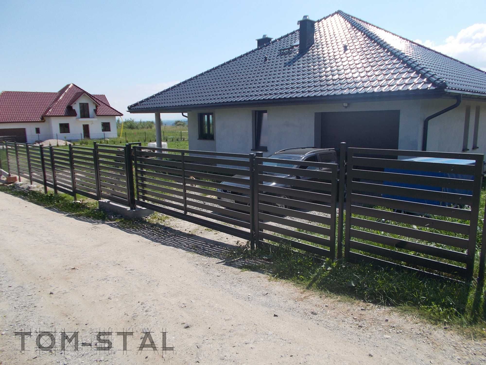 BRAMA PRZESUWNA 4m wypełniona panelem - komplet pod klucz -cała polska