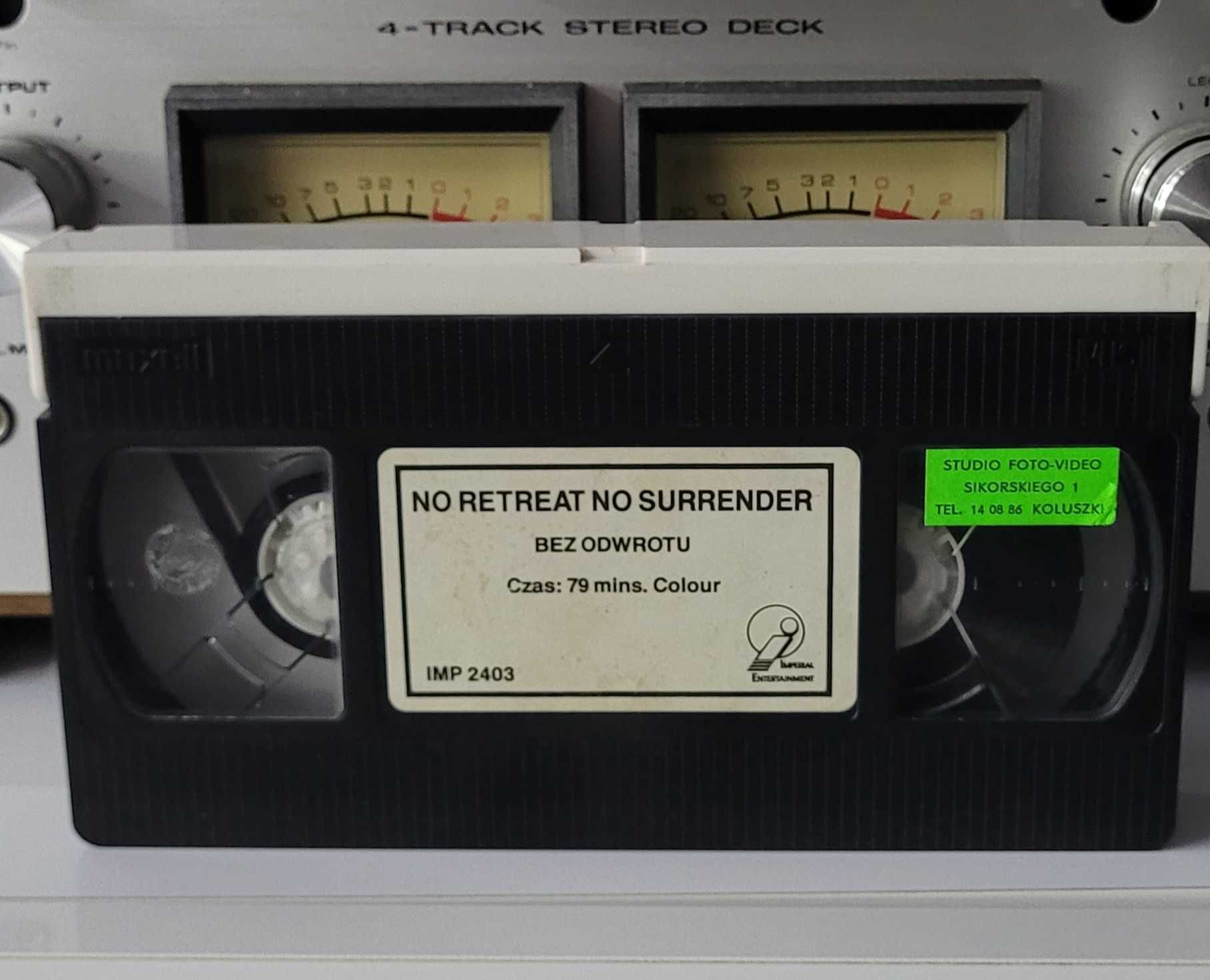 Unikat! VHS  No retreat no surrender, BEZ ODWROTU, KARATE TIGER, JCVD