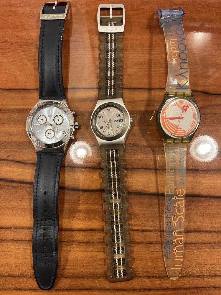 Conjunto de 3 relogios da marca Swatch