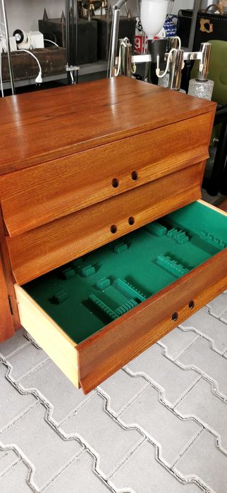 Szafka, komoda tekowa, Niemcy 50' Vintage