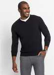 B.P.C sweter męski czarny w serek ^68/70, 4XL