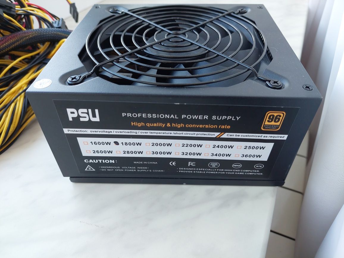 Блок живлення PSU 1800W для комп'ютера та майнингу.