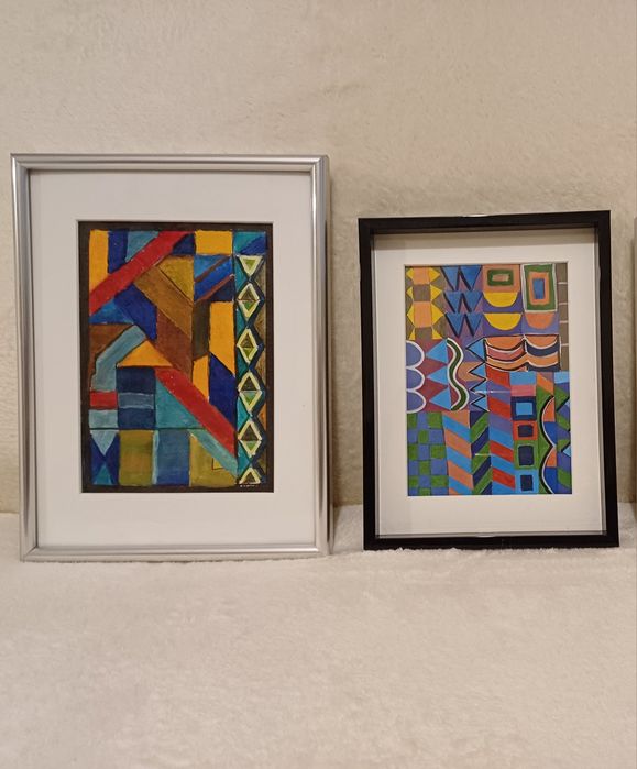 1 quadro de arte abstracta de A. Torres, ao estilo de Cargaleiro