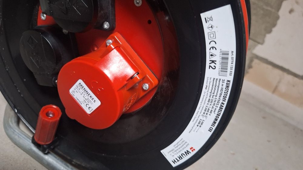 Przedłużacz bębnowy Wurth 400v 20m