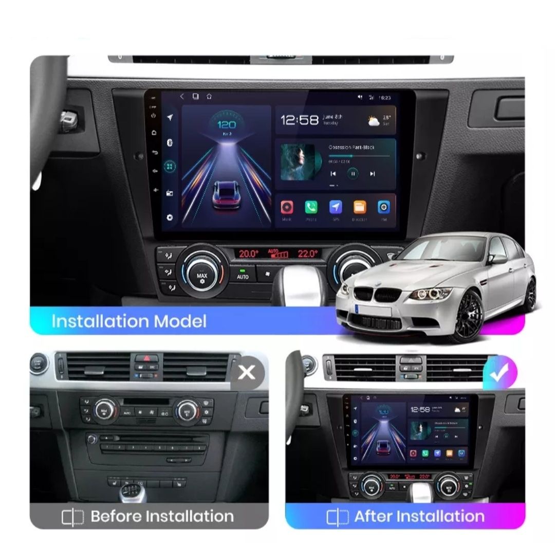 Radio 2 DIN Android BMW Seria 3 E90 E91 E92 E93