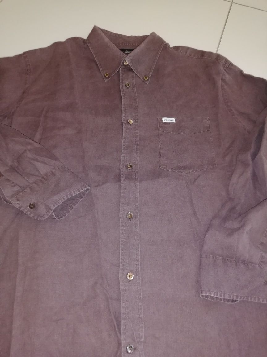 Camisa de linho Façonnable T-XL