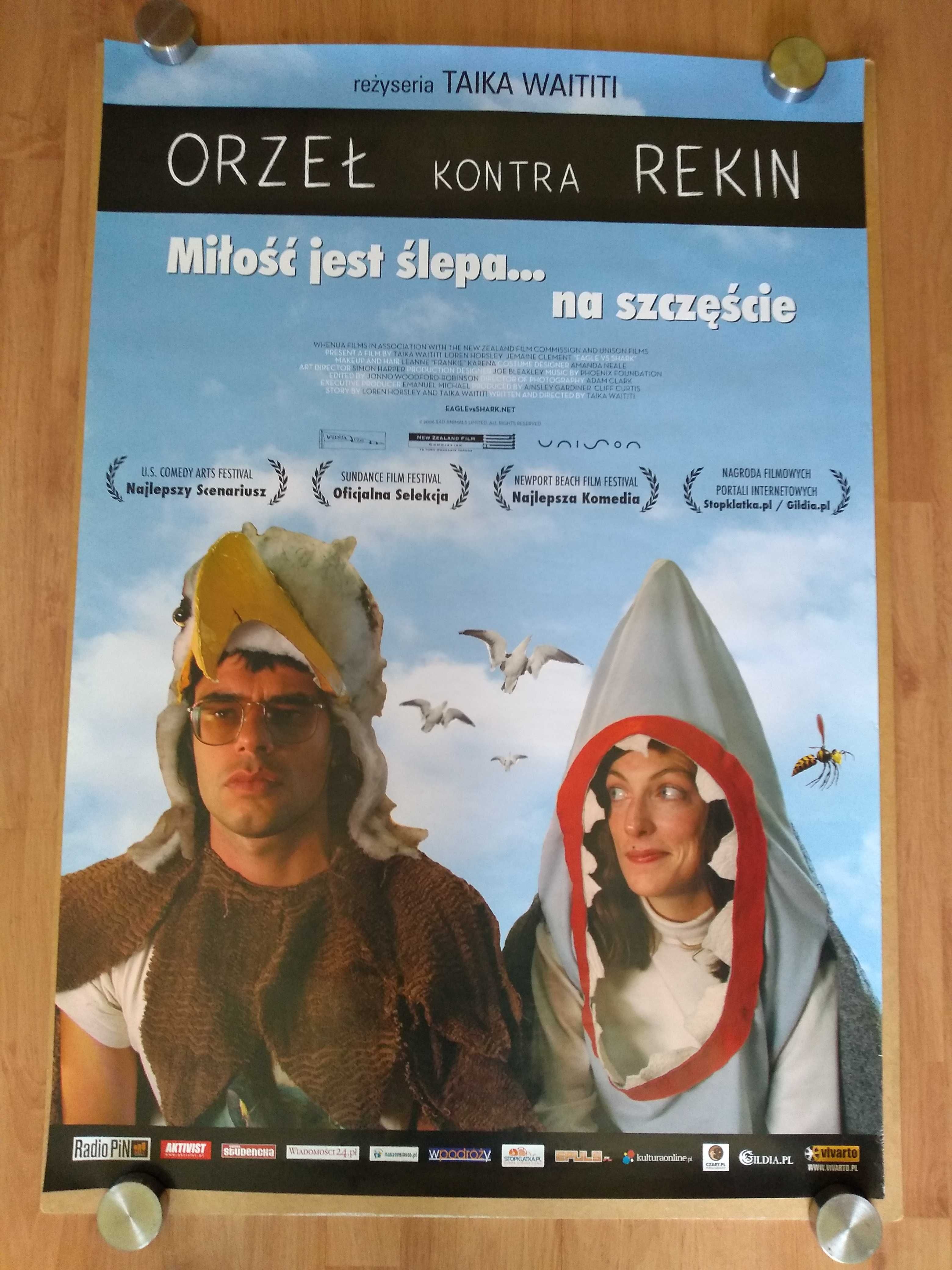 Plakat filmowy ORZEŁ KONTRA REKIN/Oryginał z 2008 roku.