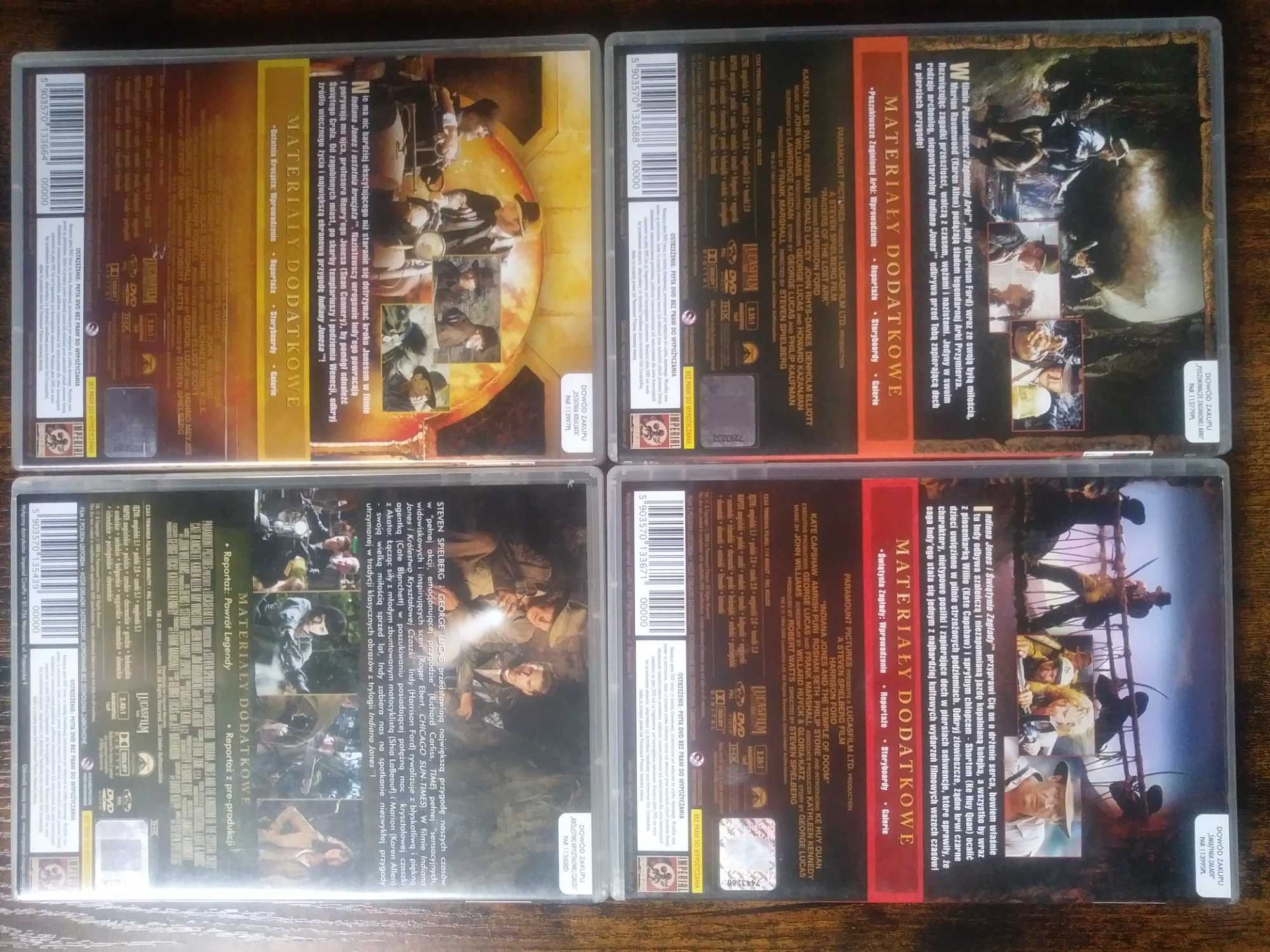 Indiana Jones na DVD części 1,2,3,4