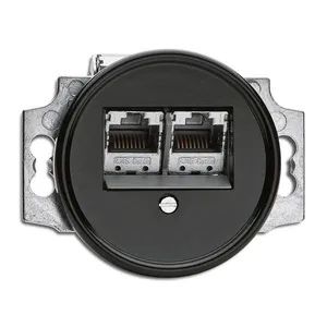 Gniazdo RJ45 6e THPG bakelit czarny