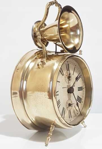 Niemiecki budzik HAU  Hamburg Amerykanische Uhrenfabrik "Phonos" 1908r