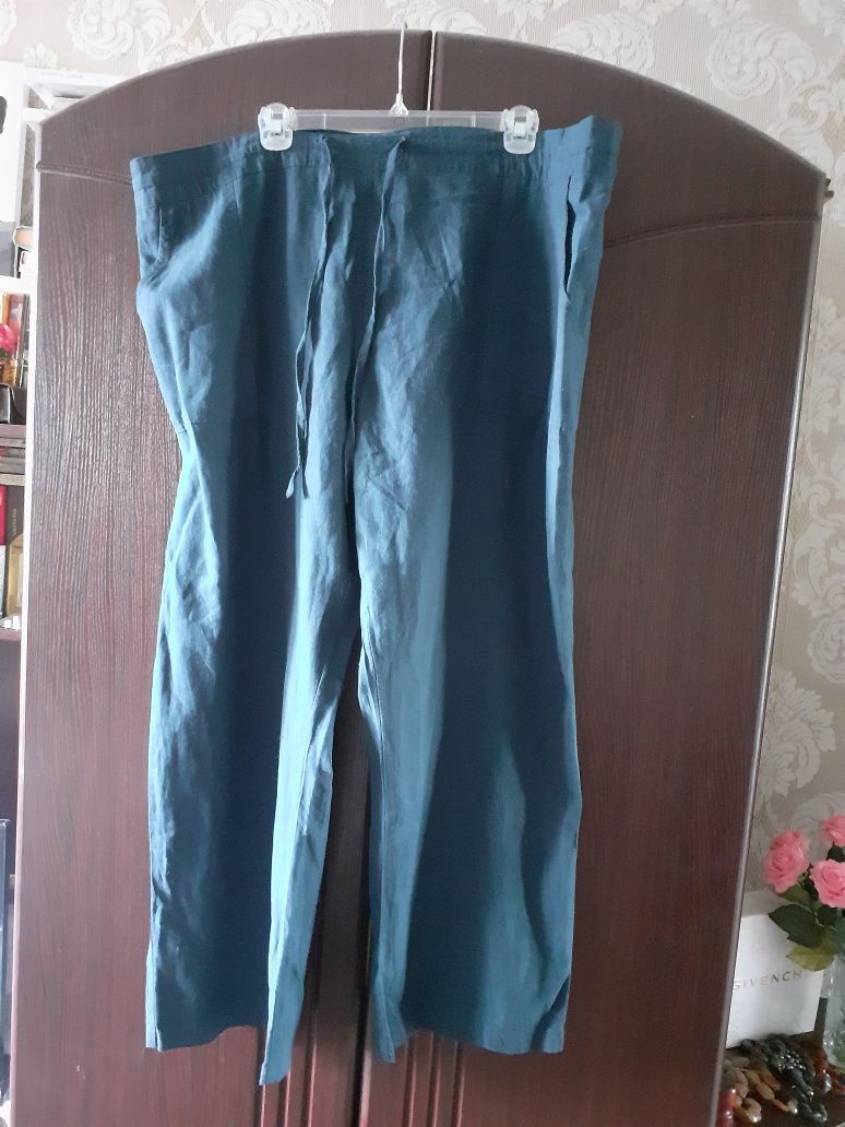 Отличные,легкие, льняные брюки! Размер 66-70!6XL!