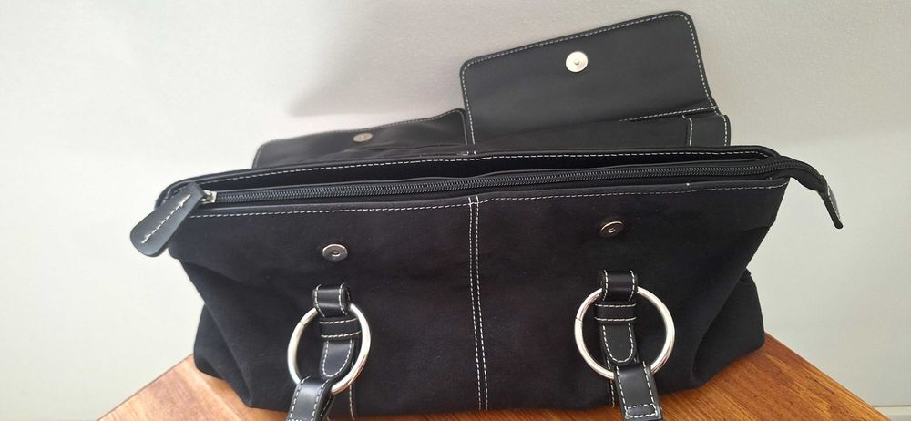 Сумка-тоут чорна замшева ЕSTEE LAUDER