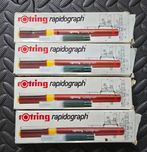 Pisak kreślarski Isograph Rotring - 4 sztuki (0,10/0,18/0,30/1,0).