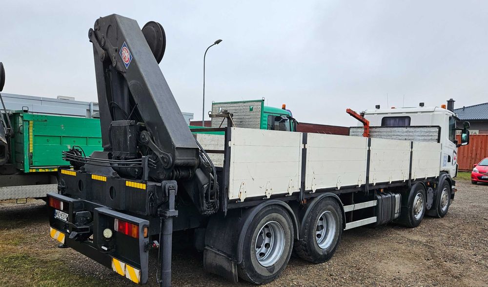 SCANIA G380 8x2 + HDS HMF2450   -  ŁADOWNOŚĆ: 16500 kg   -  730x245 cm