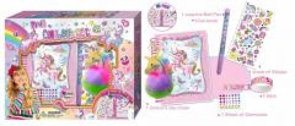 Pamiętnik na spirali z breloczkiem Jednorożec Pecoware pudełko,