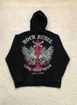 Baggy Hoodie Rock Rebel Affliction Vintage Zipped Y2K Opium Bluza