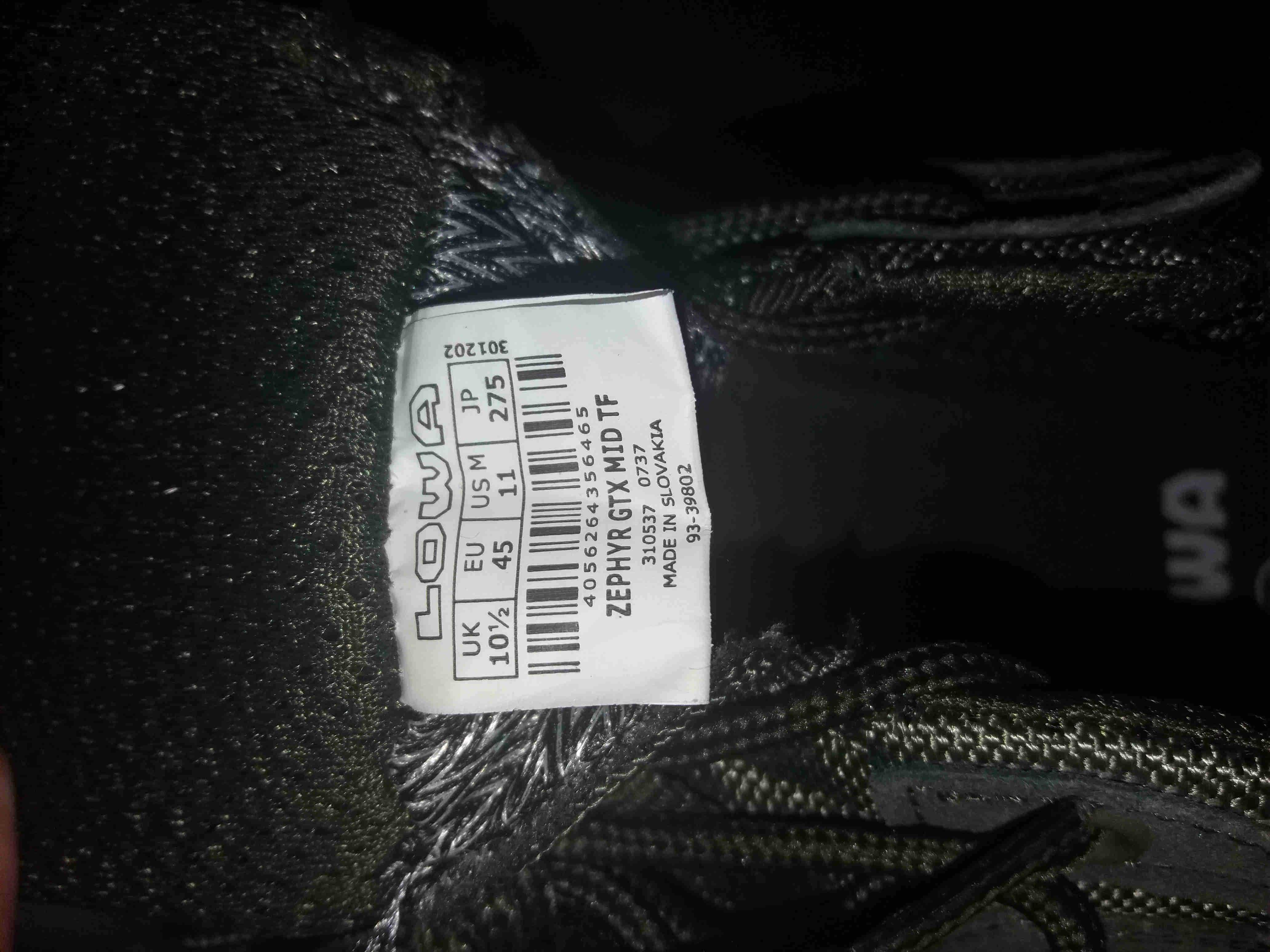 Buty Lowa Zephyr 45 Gore-Tex / zielone wkładka 29,5 cm