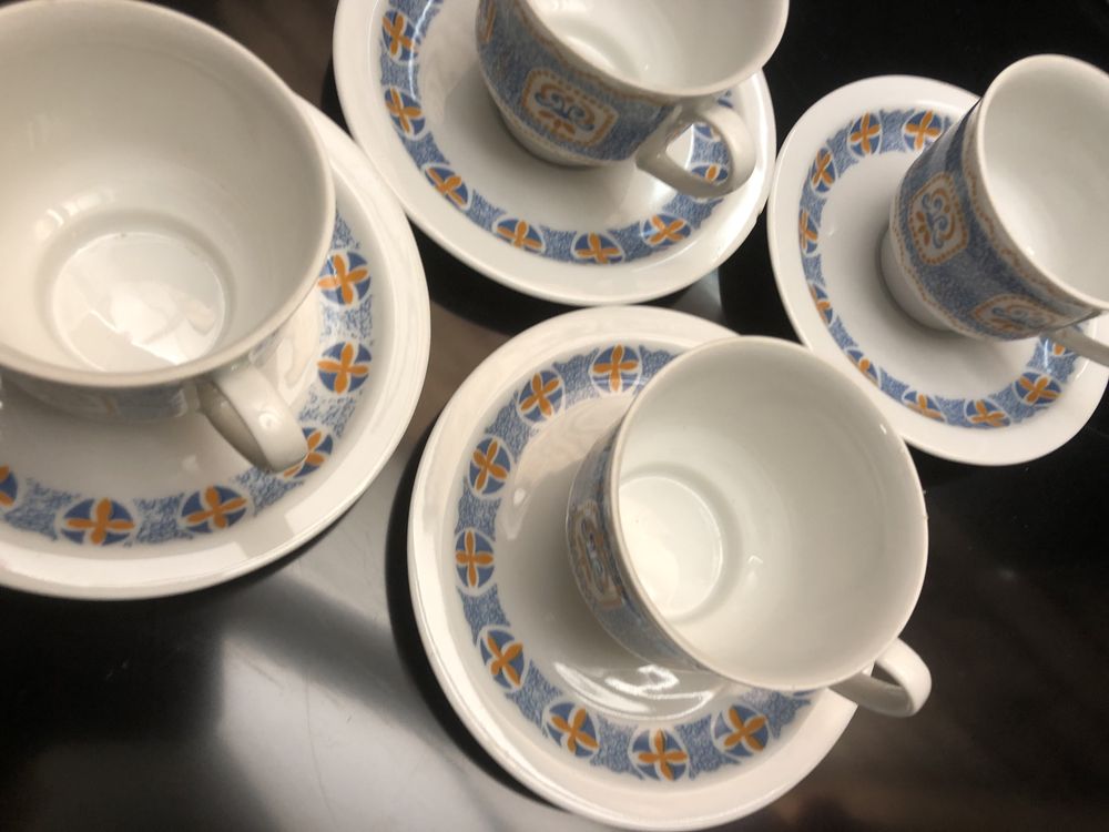 Polska porcelana filiżanki WAWEL lata 60’ vintage retro 5 szt