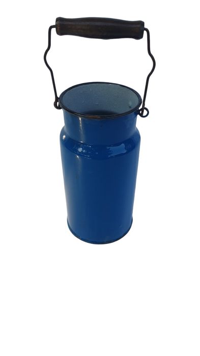 Bańka Emaliowana mleko jagody Gadżet do Wystroju w Starym Stylu