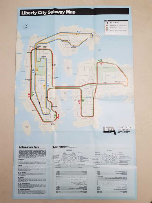 Poster mapa jogo Grand Theft Auto GTA IV 4 Playstation 3 PS3 NOVO