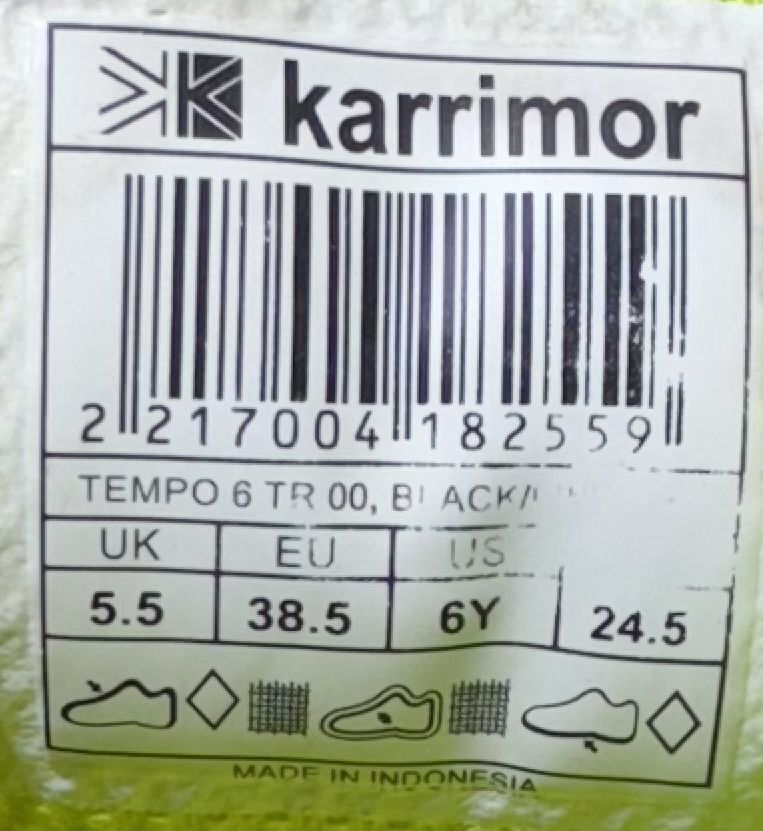 Кросівки Karrimor. Розмір 38,5, довжина устілки 24,5 см