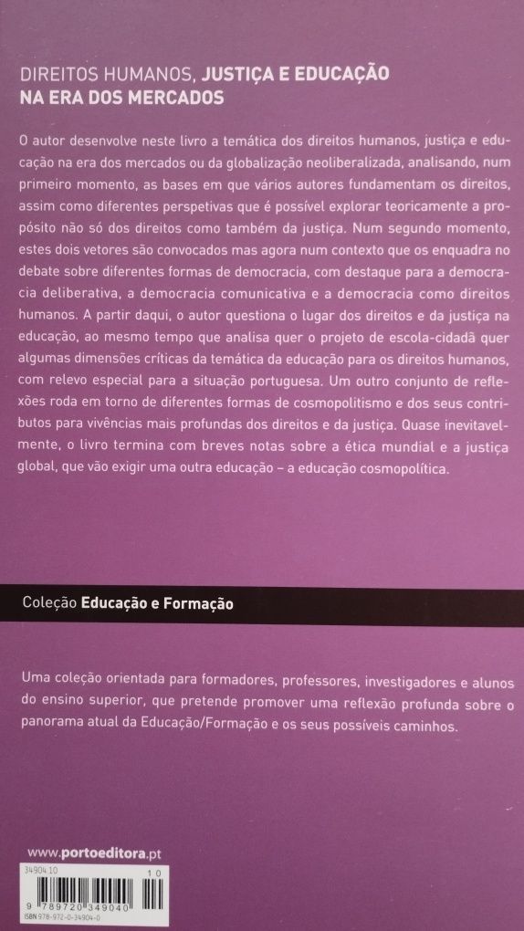 Livros da coleção Educação e Formação