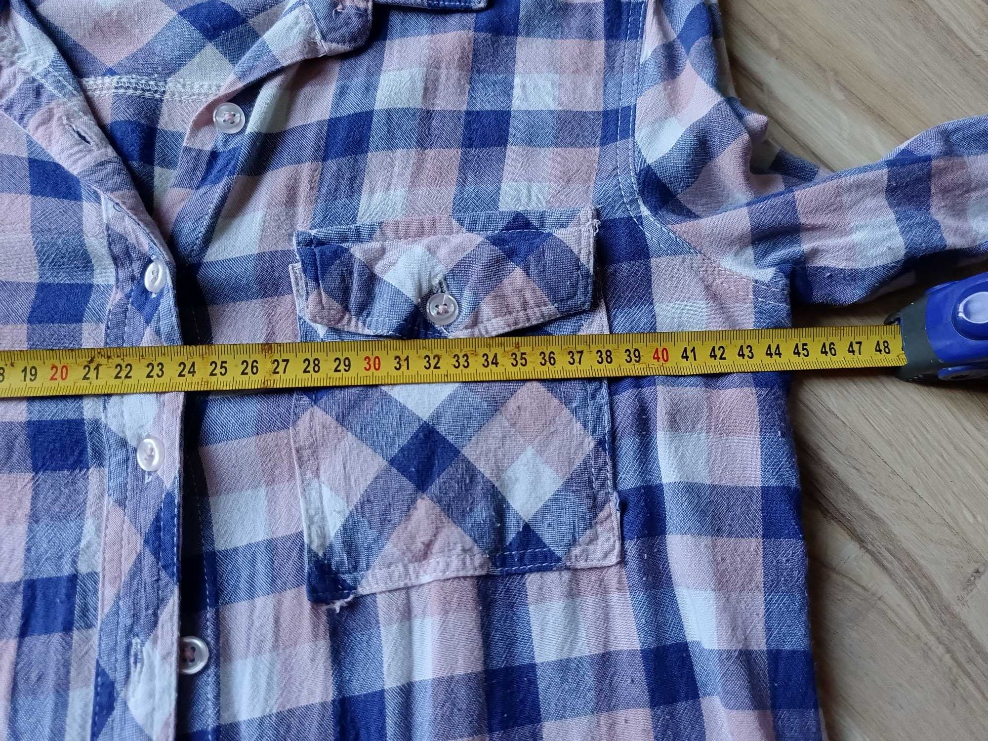 Koszula flanelowa w kratę damska rozmiar M 38