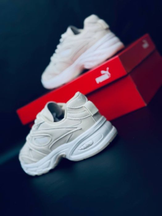 Кожаные Кроссовки Пума на осень, кросівки Пума шкіряні осінні / топ