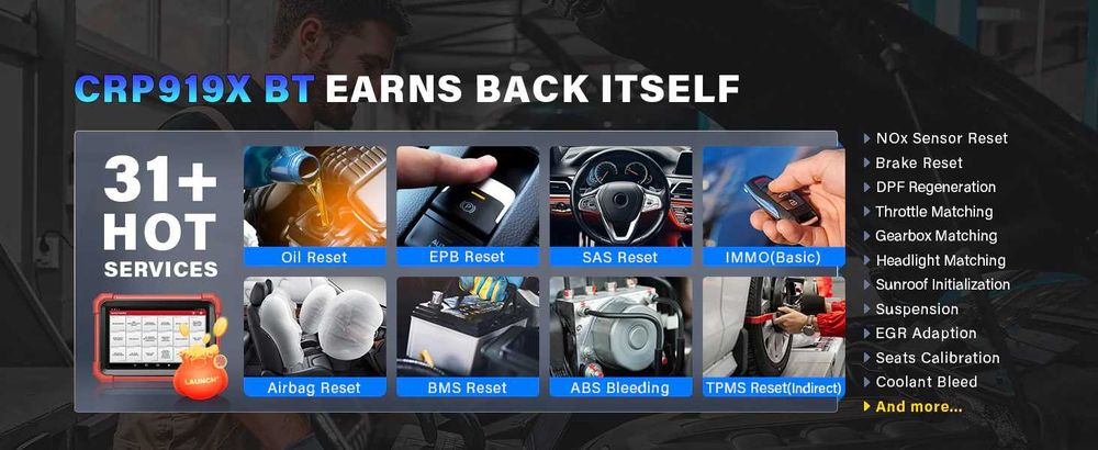 Launch CRP919X-BT M Maquina Diagnostico OBD Motas + Ligeiros (NOVO)