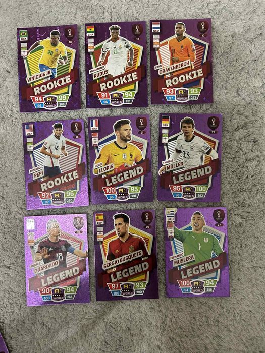 Karty panini FIFA Adrenalyn Quatar 2022 zestaw 9 kart
