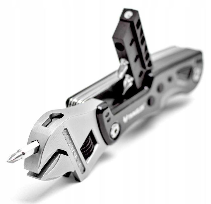 Klucz Nastawny Francuski Szwedzki Latarka Led Multitool