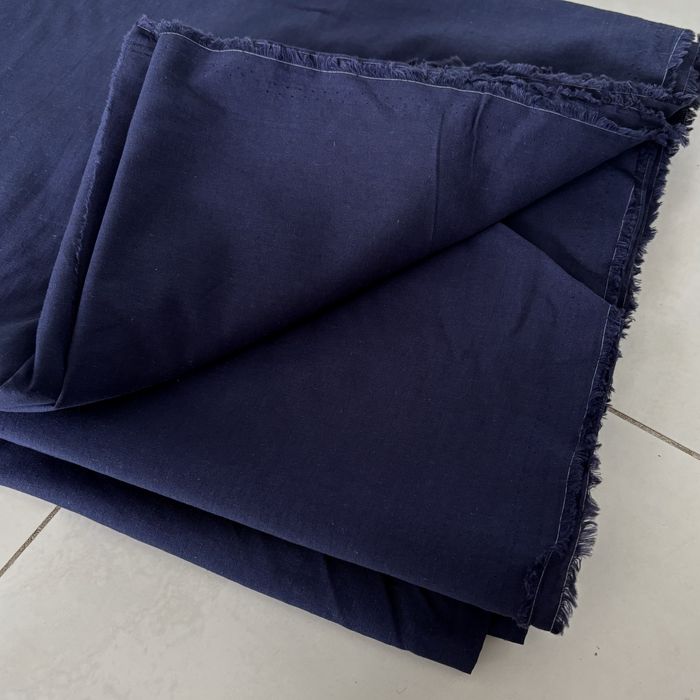 Tkanina bawełniana, granatowa, koszulowa - 5,5 metra