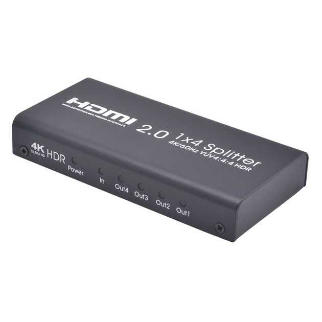 HDMI спліттер 1×4 з підтримкою 4K 60Hz UHD HDCP 2.2 (AYS-14V20)