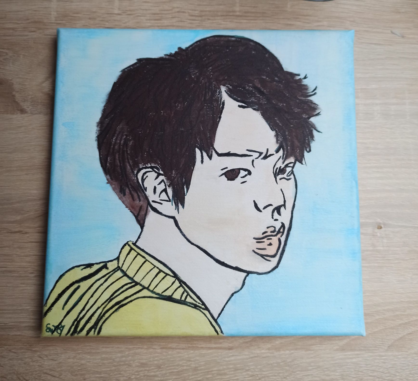 obraz akrylowy 24x24 handmade jin bts Korea kpop k-pop