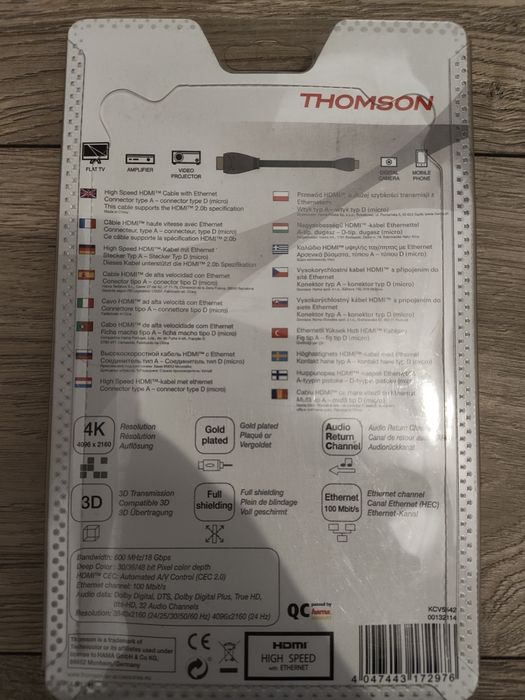 Przewód HDMI o dużej szybkości transmisji z Ethernetem