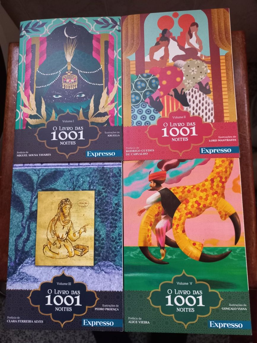 Colecção nova incompleta O Livro das Mil e Uma Noites - 4 volumes