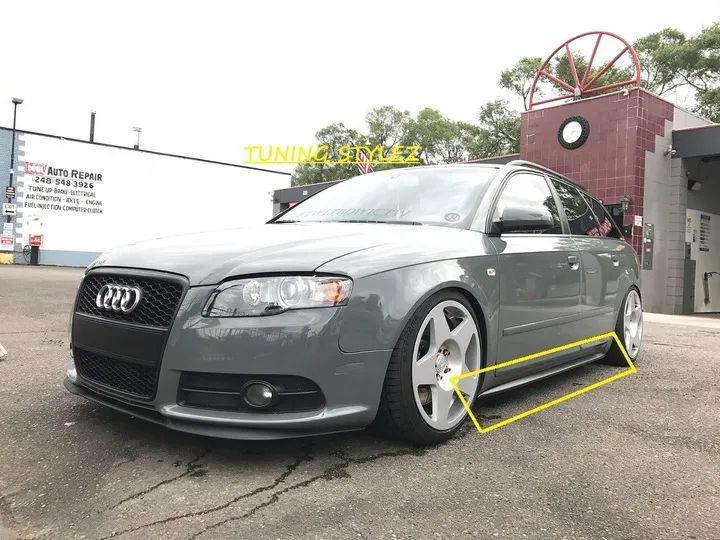 AUDI A4 B6 B7 DTM NAKŁADKI LISTWY POD PROGI 2 SZTUKI PODKŁAD