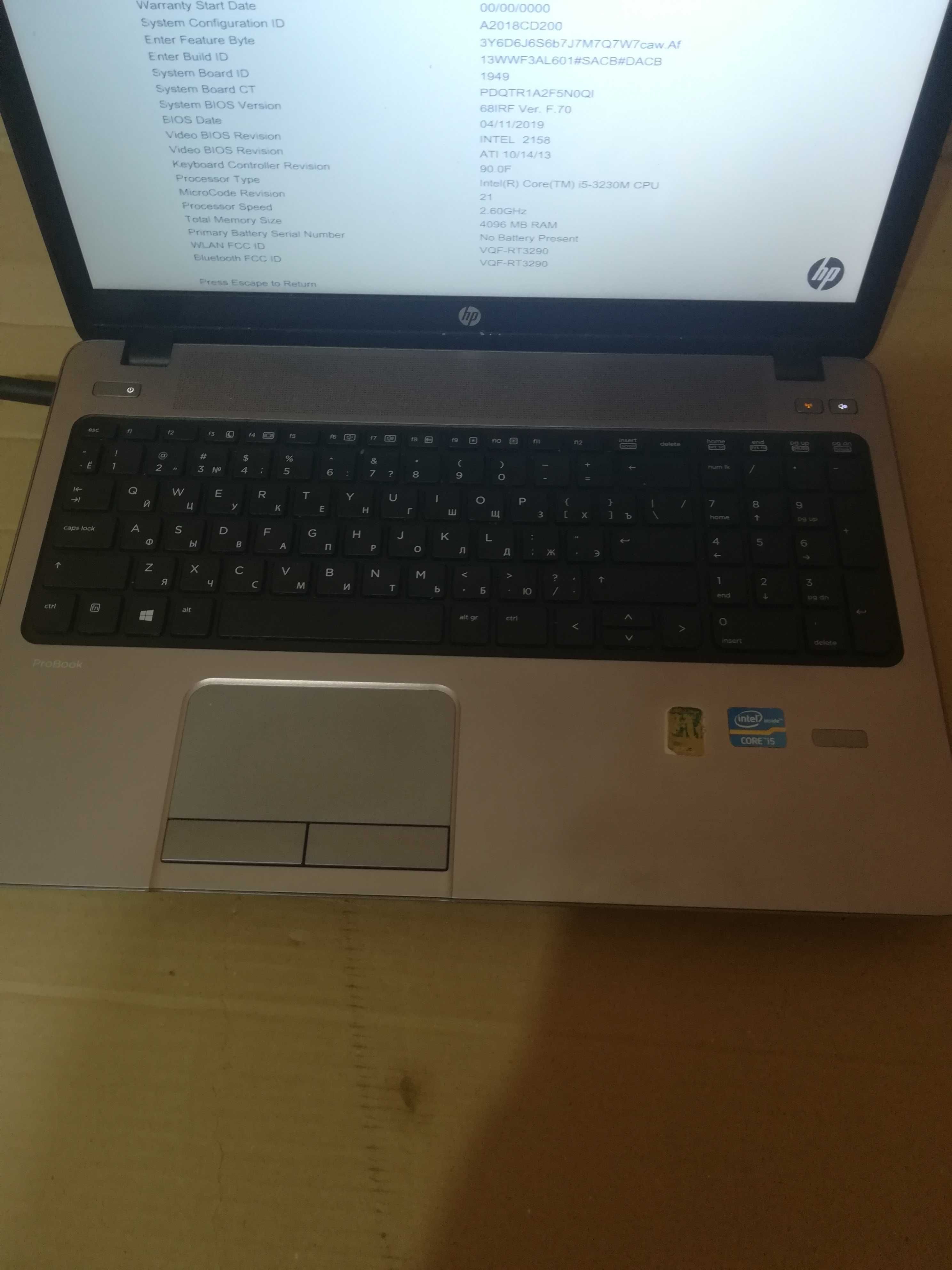 РАЗБОРКА HP ProBook 450 G0 Материнская плата рабочая