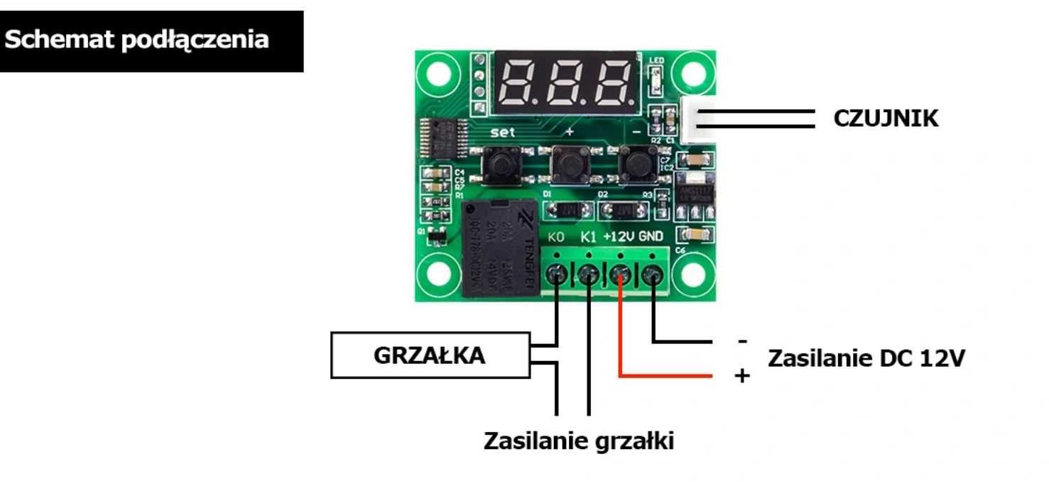 Regulator temperatury termostat czujnik np do terrarium