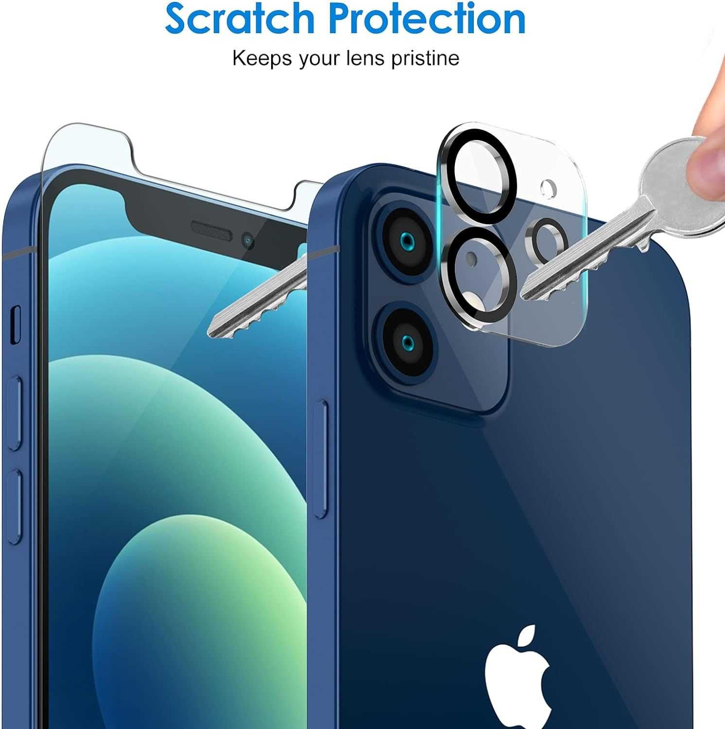 2x Szkło Hartowane iPhone 12 +2x camera protect