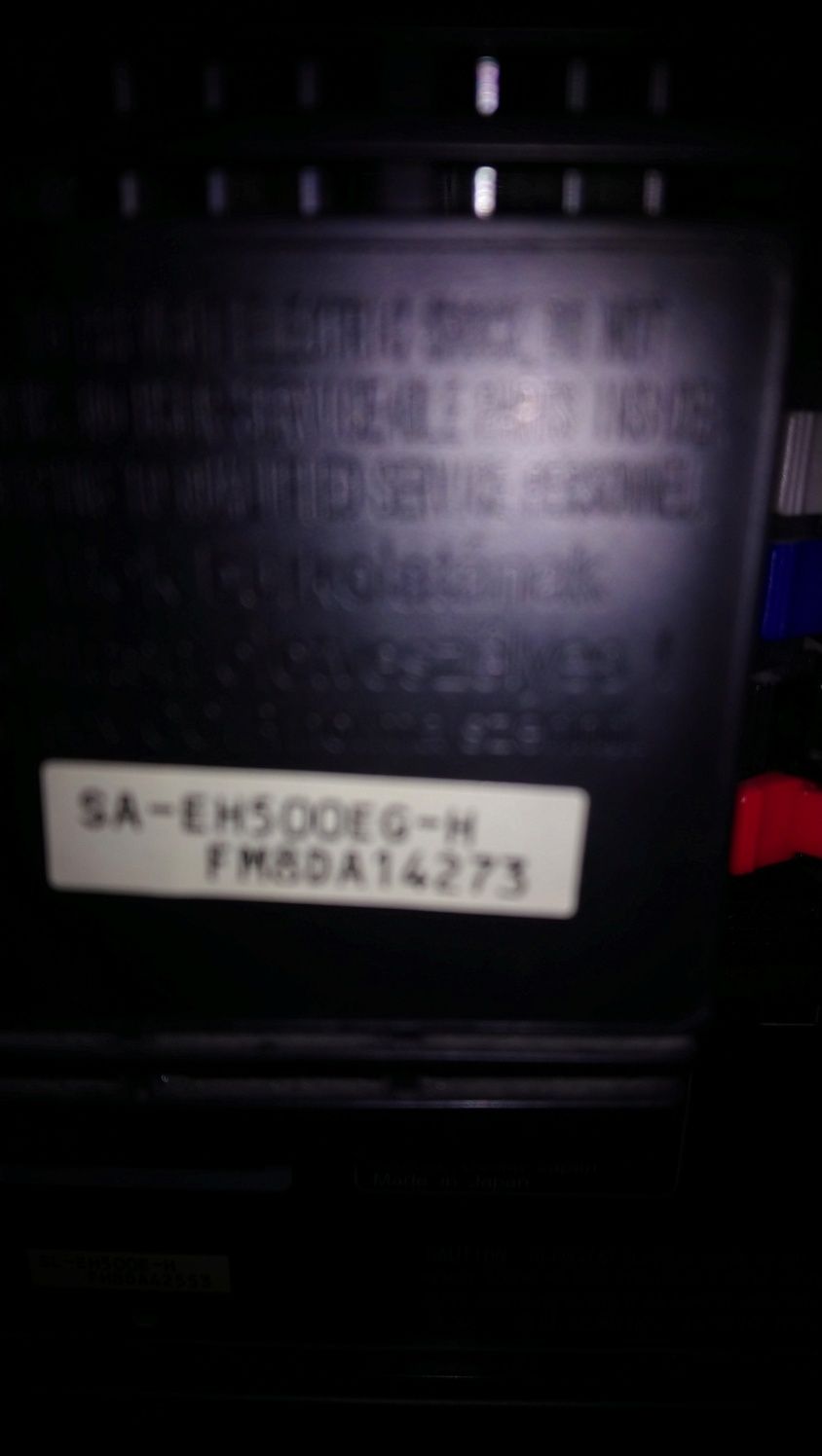 Elementy wieży Technics SH-EH 500 - Błąd F61.