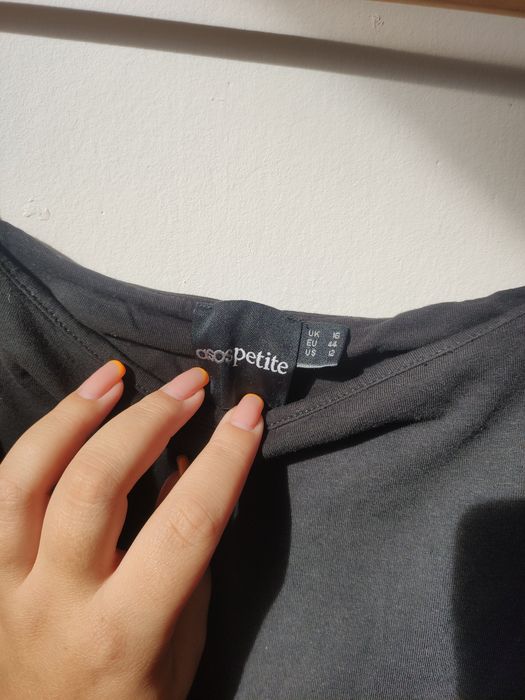 Czarna mini rozkloszowana sukienka ASOS petite 44 xxl hiszpanka