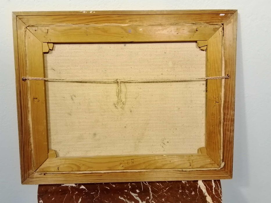 Stary obraz na płótnie sygnowany