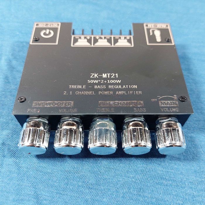 Мощный HiFi усилитель звука с фильтром ВЧ підсилювач 2.1 канала (саб.)