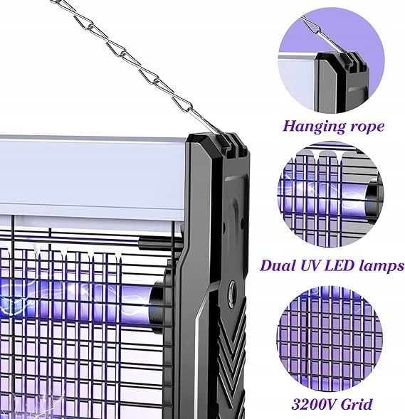 Pułapka na komary owady neijiaer wd-243 napięcie 3200v