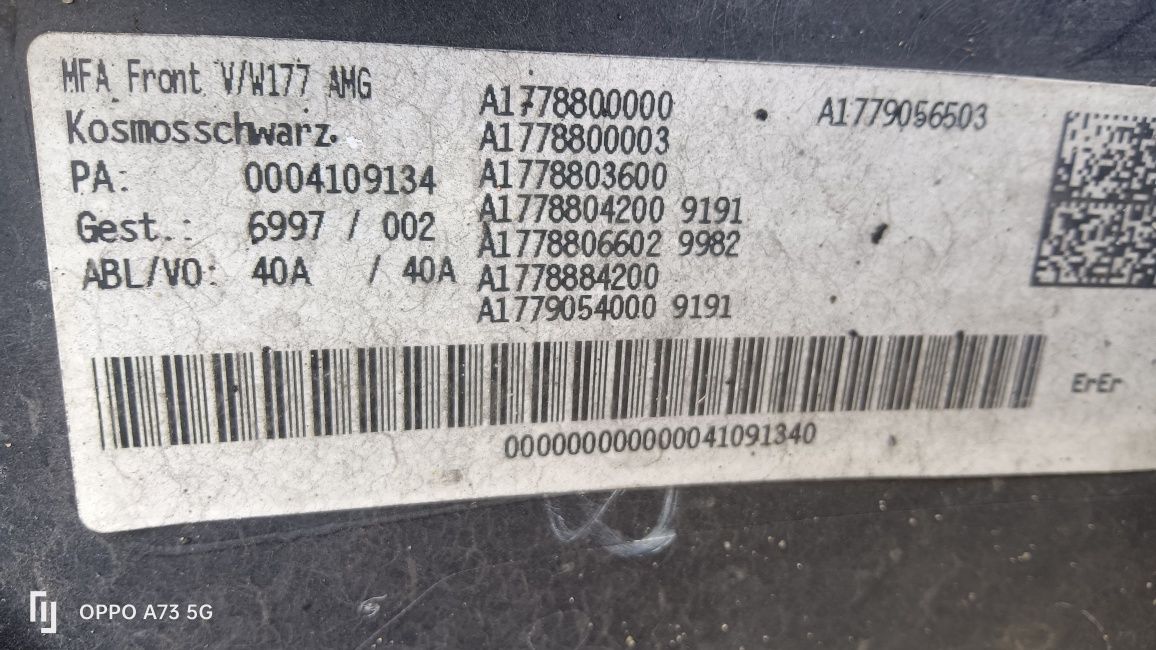 Parachoques Mercedes classe A w177 AMG para choques 2019