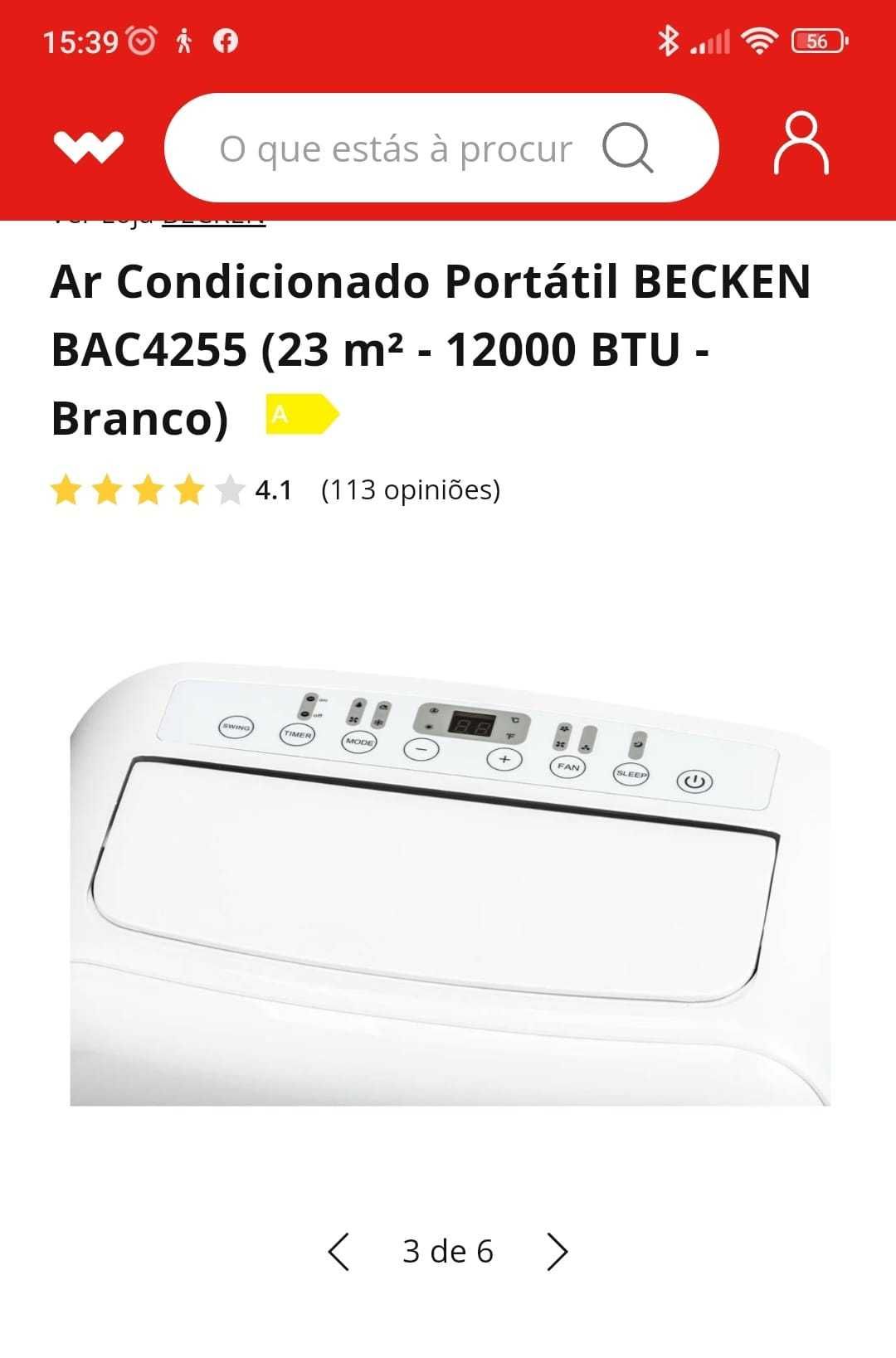 Ar condicionado portátil 12000btu