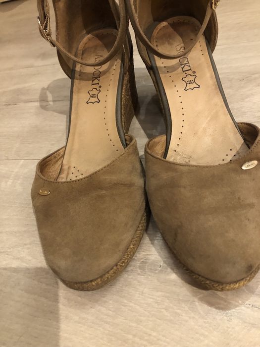 Buty skórzane espadryle Lasocki - 38